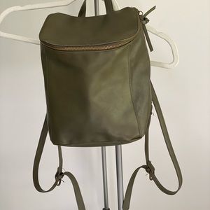 Green backpack purse